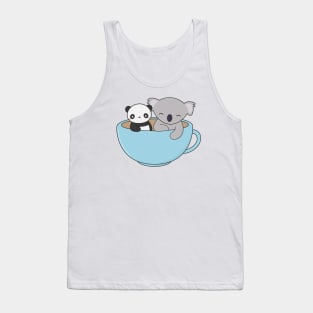 Kawaii Cute Koala and Panda Tank Top